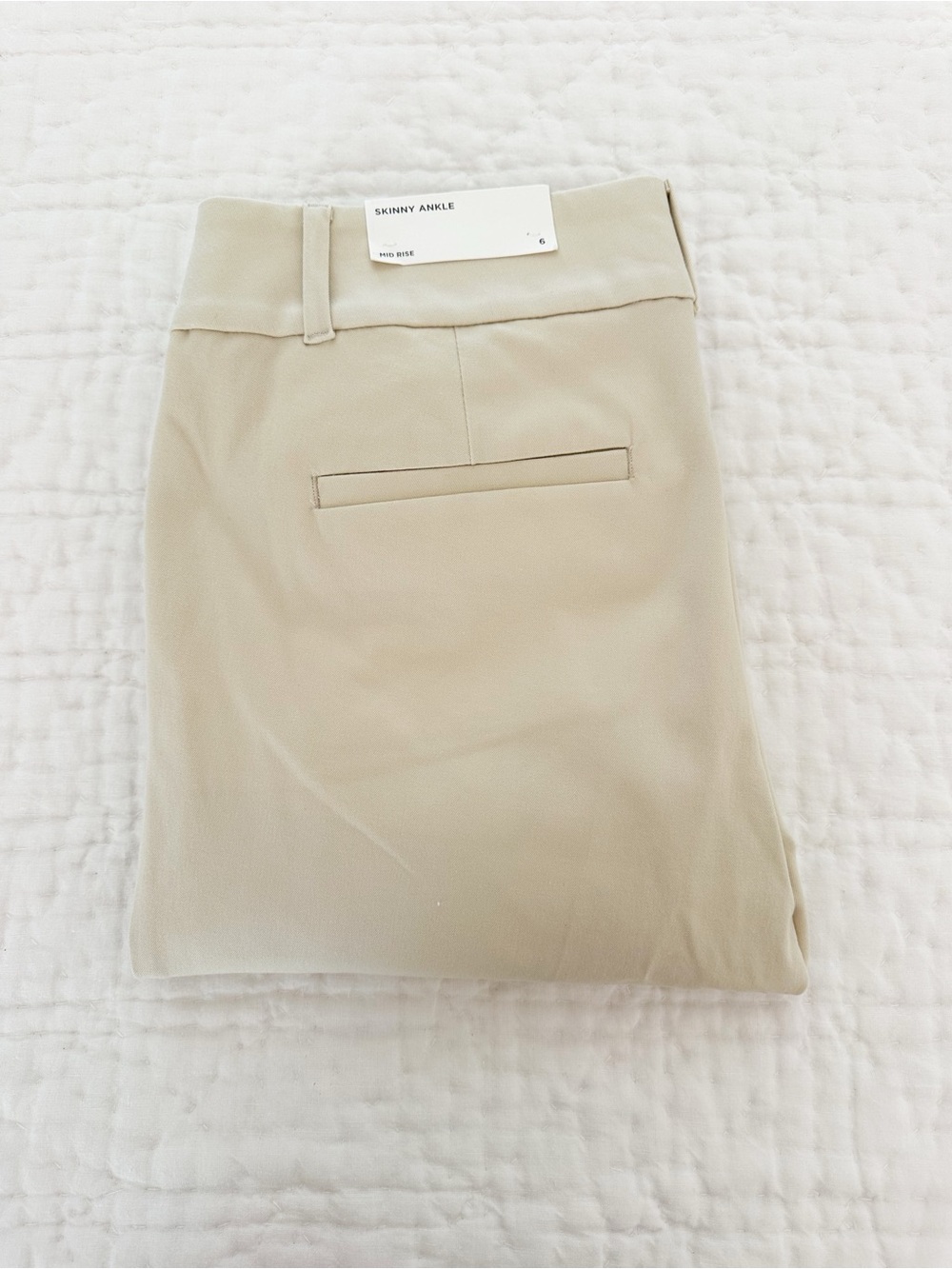 LOFT NWT Skinny Ankle Mid Rise Khaki Stone Pants Size 6